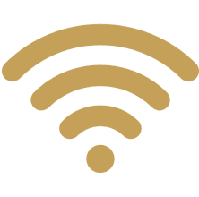 Golden network waves illustration